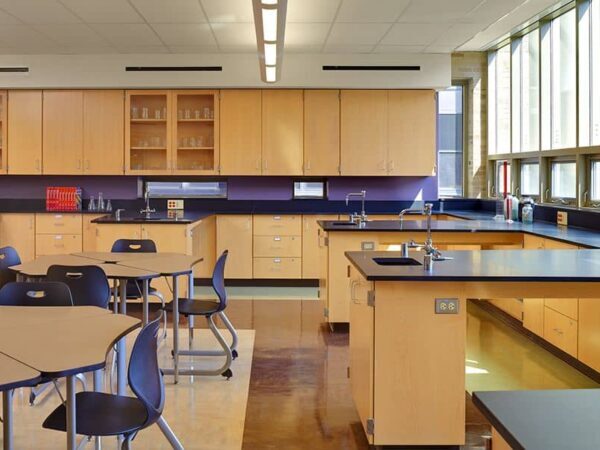 Empty school science lab