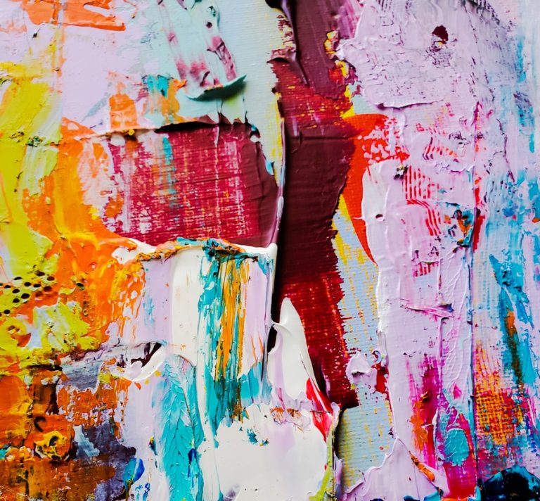 red blue and yellow abstract painting