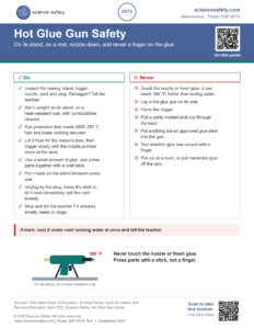 Hot Glue Gun Safety Poster