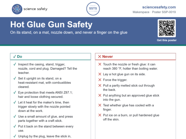 Hot Glue Gun Safety Poster