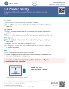 3D Printer Safety Poster