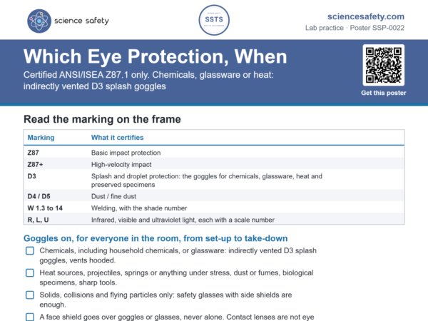 Which Eye Protection, When Poster