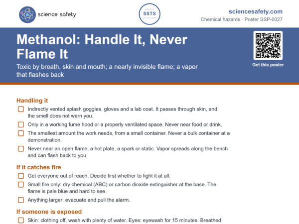 Methanol: Handle It, Never Flame It Poster