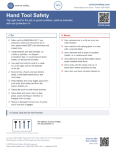 Hand Tool Safety Poster