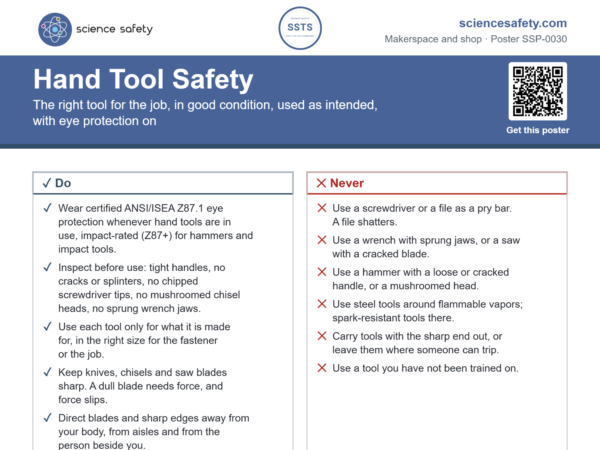 Hand Tool Safety Poster