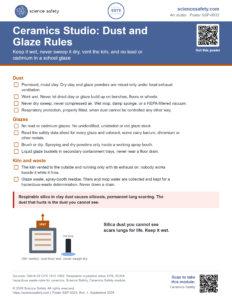 Ceramics Studio: Dust and Glaze Rules Poster