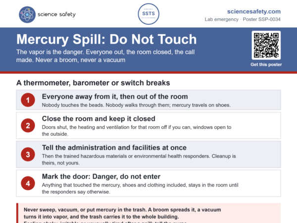 Mercury Spill: Do Not Touch Poster