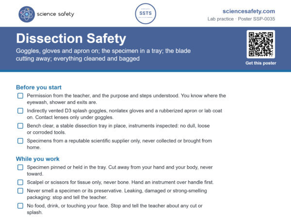 Dissection Safety Poster