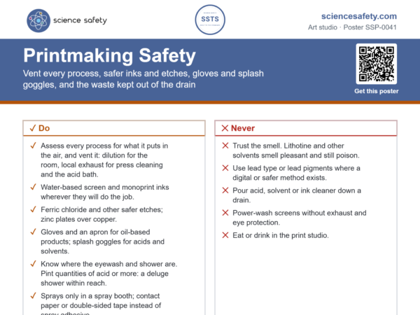 Printmaking Safety Poster