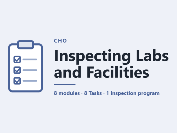 Inspecting Labs and Facilities product card | Science Safety Inspecting Labs and Facilities - 8 modules · 8 Tasks · 1 inspection program
