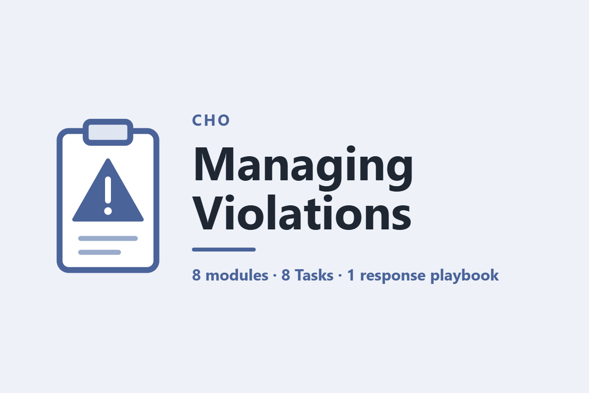 CHO | Managing Violations | What to Do When Things Go Wrong