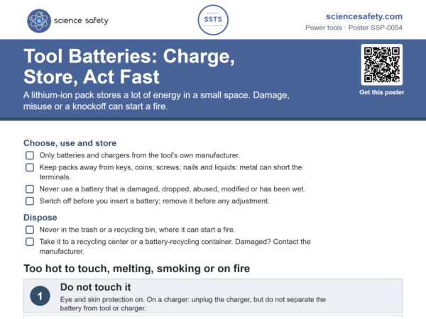 Tool Batteries: Charge, Store, Act Fast Poster