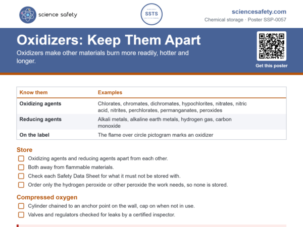 Oxidizers: Keep Them Apart Poster