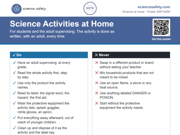 Science Activities at Home Poster