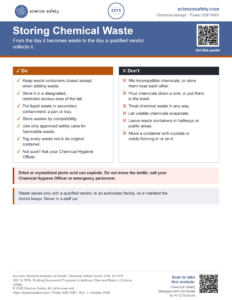 Storing Chemical Waste Poster