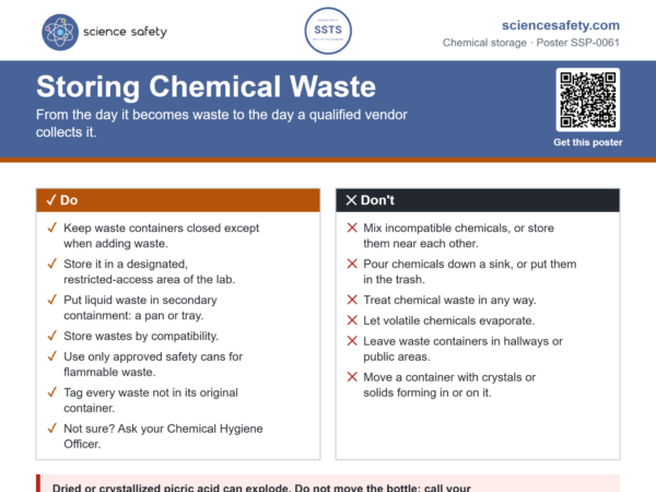 Storing Chemical Waste Poster