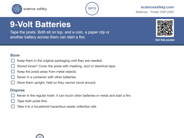 9-Volt Batteries: Tape the Posts Poster