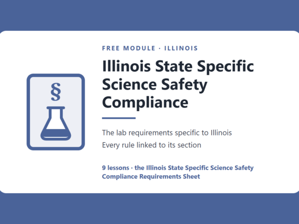Illinois science lab safety rules and requirements, free module