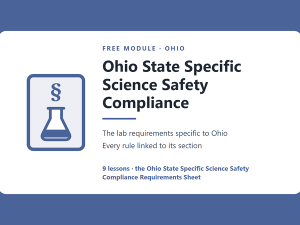 Ohio science lab safety rules and requirements, free module
