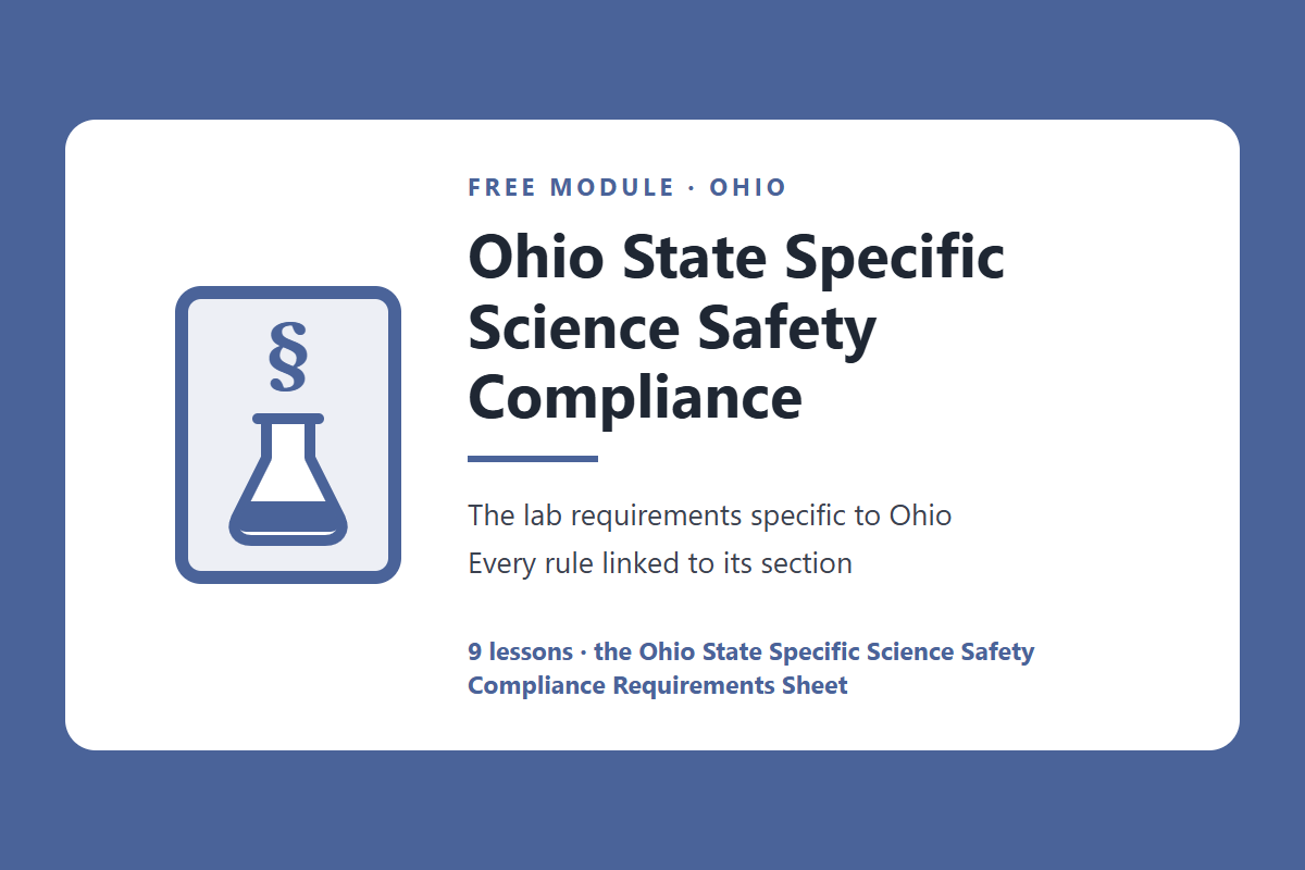 Ohio science lab safety rules and requirements, free module