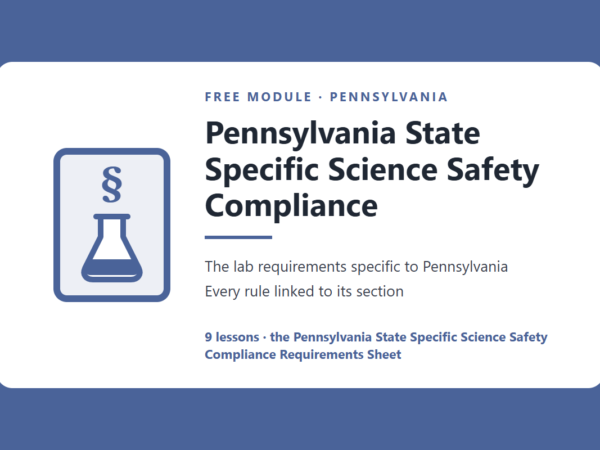 Pennsylvania science lab safety rules and requirements, free module