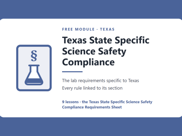 Texas science lab safety rules and requirements, free module