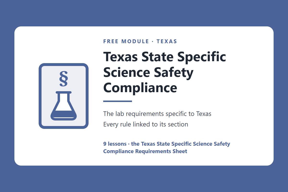 Texas State Specific Science Safety Compliance